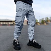 Mens Cargo Pants Hip Hop Techwear Harem Pant Jogger Sweatpants With Pockets Jogging Punk
