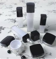 square acrylic bottles and jars