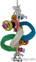 Sell colourful natural loofah parrot toy