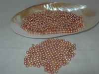Sell pink color freshwater loose pearl beads