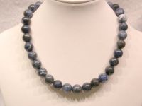 GN020 12.5mm round lapis stone necklace