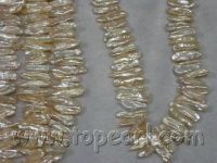 Freshwater Biwa pearl strand,light yellow