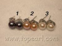 8-8.5mm Freshwater pearl earrings,different colors for ch