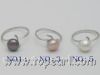 8-8.5mm freshwater pearl sterling silver mounting rings, us size 7