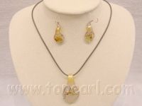 wholesale jewelry -60mm clipper-built coloured glaze necklace set