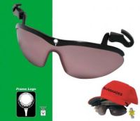 Sell Golfing sunglasses that attach to the brim of a hat