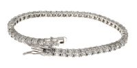Sterling Silver Jewelry Bracelet w/3mm Round CZ