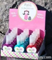 Nontoxic Sparkle Peel-off Nail Polish in Set of 15