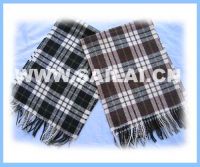 Sell 100% cashmere scarf / check plaid scarf