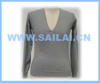 Sell pure cashmere V neck women sweater/cashmere sweater