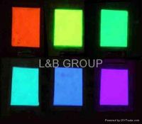 luminescent glow powders , aqua, sky blue, yellow-green