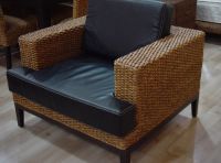 Sell rattan and leather sofa