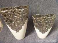 Sell Ceramic Cut out vase Electroplate