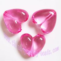Sell Heart clear acrylic crystal jewelry beads of jewelry components