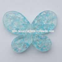 Sell fashion acryilc plastic crystal crackle butterfly jewelry beads