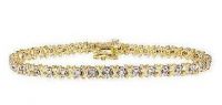 Sell gemstone bracelet(Diamond Gold Hugs & Kisses Bracelet -EVIB0019)