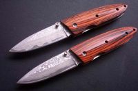 Sell damascus steel pocket knife