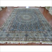 Oriental 100% Handmade Qum Silk Rug Hand Knotted Carpet 10X14 Large Area Rugs Red 240L 400kpsi Double Knots Traditional Persian Style Chinese Manufacturer