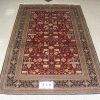 Antique Kazak Caucasian Geometric Tribal Rugs Handmade Hand Knotted Oriental Persian Silk Carpets