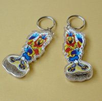 Sell chook shaped key chain with sand