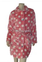 Women' Flannel Bathrobe Adult/Homewear/Sleepingwear/Nightwear