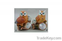 resin decorative owl with solar light
