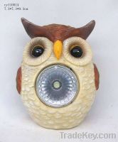 resin decorative owl with solar light