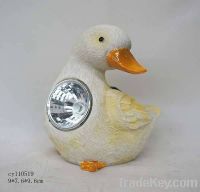resin duck with solar light decoration