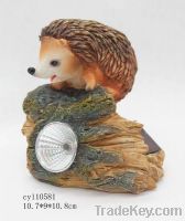 resin hedgehog with solar light decoration