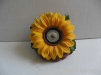 resin sunflower with solar light decoration