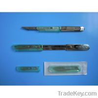 Safety Scalpel (Reusable Metal Handle / Disposable blade Cartridge)