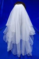 Bridal Veil V-006-1 W/Cryatal