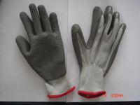 Sell polycotton glove with latex coated palm