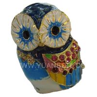 Sell YB-3427 OWL shaped metal jewelry box, enamelled jewelry box, gifts