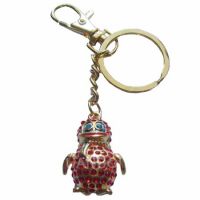 Metal keychain alloy keychain , jewelled metal keychain(KC-083)