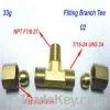 Sell Tee, Branch 1/4Tube Compression brass x1/8-27 Male Pipe