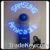 Sell flashing fan , flashing message fan, electric gift, handle fan,