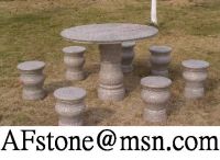 Sell stone table, stone chair, stone desk, stone stool, Gardening stone,