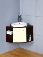 Solid Wood Bathroom Corner Cabinet 412
