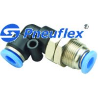 PLM Bulkhead Union Elbow-- Pneuflex Pneumatic Fittings