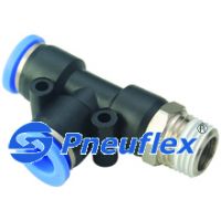 PD Male Run Tee--Pneuflex Pneumatic Fittings