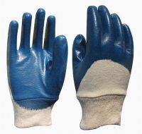Sell flock liner nitrile coated glove