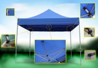 Foldable tent with reinforce steel frame, can be easily install.