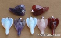 gemstone angel pendants