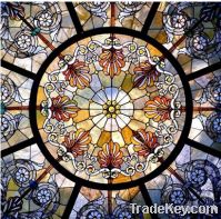 Stained glass for round dome