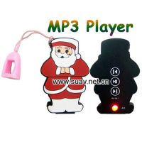 Christmas gift MP3 Player, mini Cartoon/Fun Santa Digital soft gums mp3