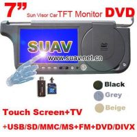 7inch Touch Screen Sun Visor Car DVD TV Player with FM, USB, SD/MMC
