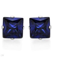 Sell Created Sapphire Earrings in white gold