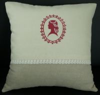Embroidered cushion cover, cushion, pillow cover