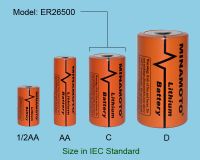 Minamoto Lithium battery ER26500 Saft LS26500 Tadiran TL-5920 TL-4920